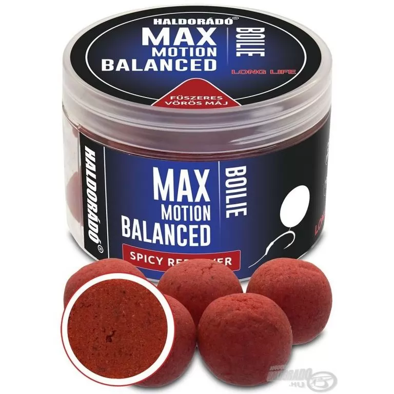 HALDORÁDÓ MAX MOTION Boilie Balanced 20 mm - Fűszeres Vörös Máj / 1