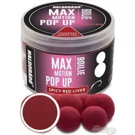 HALDORÁDÓ MAX MOTION Boilie Pop Up 16, 20 mm - Fűszeres Vörös Máj