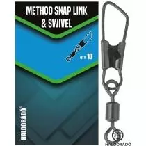 HALDORÁDÓ Method Snap Link & Swivel - karabineres forgókapocs method előkékhez