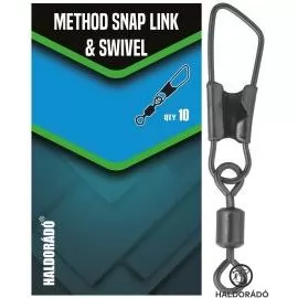 HALDORÁDÓ Method Snap Link & Swivel - karabineres forgókapocs method előkékhez