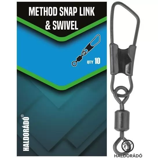 HALDORÁDÓ Method Snap Link & Swivel - karabineres forgókapocs method előkékhez