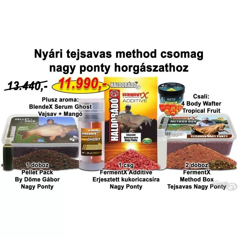 HALDORÁDÓ Nyári recept 8 - Nyári tejsavas method csomag nagy ponty horgászathoz / 1