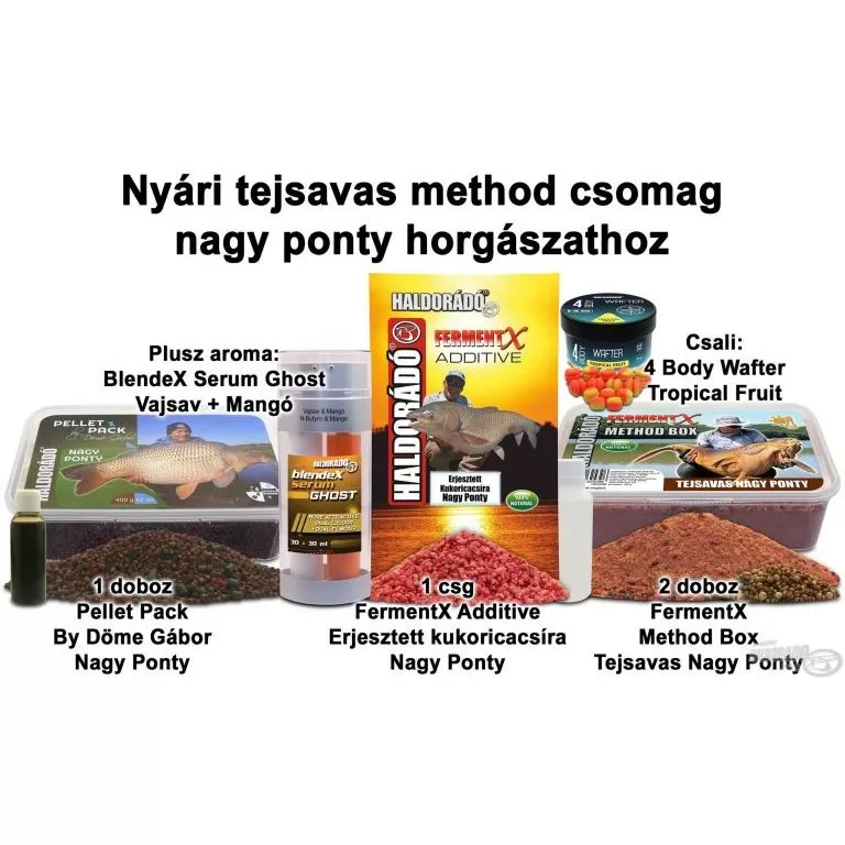 HALDORÁDÓ Nyári recept 8 - Nyári tejsavas method csomag nagy ponty horgászathoz / 1