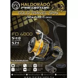 HALDORÁDÓ Predator Gold Travel Spin FD 4000 finom pergető orsó termék kép