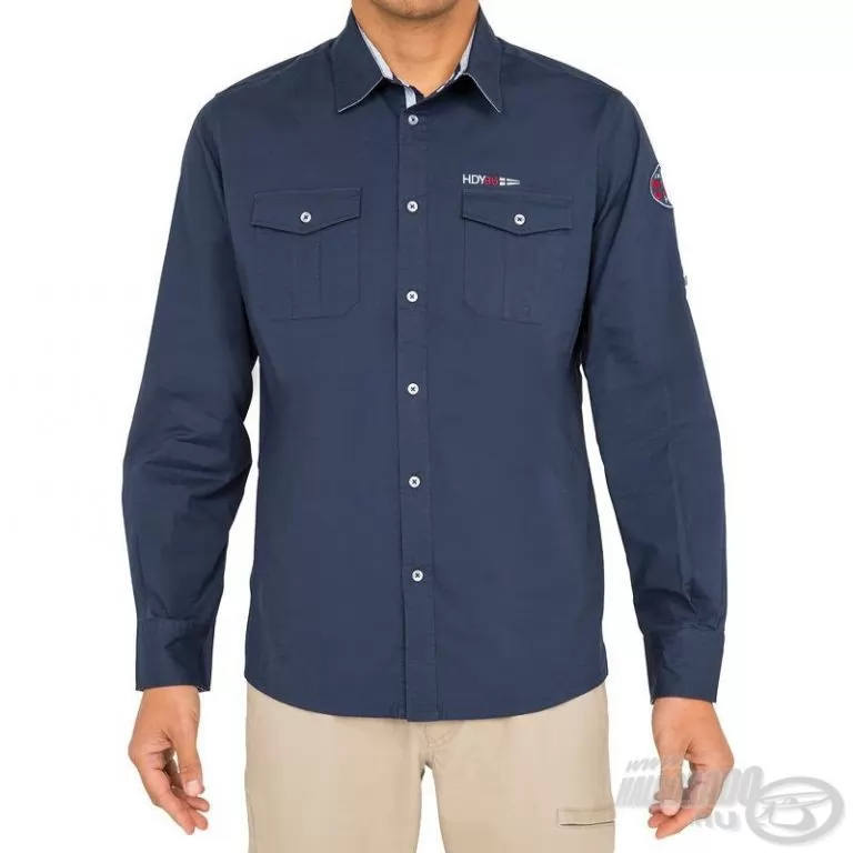 HALDORÁDÓ TRIBORD UPF 40+ UV szűrős ing sötétkék L/XL HALDORÁDÓ TRIBORD UPF 40+ UV szűrős ing sötétkék L/XL
