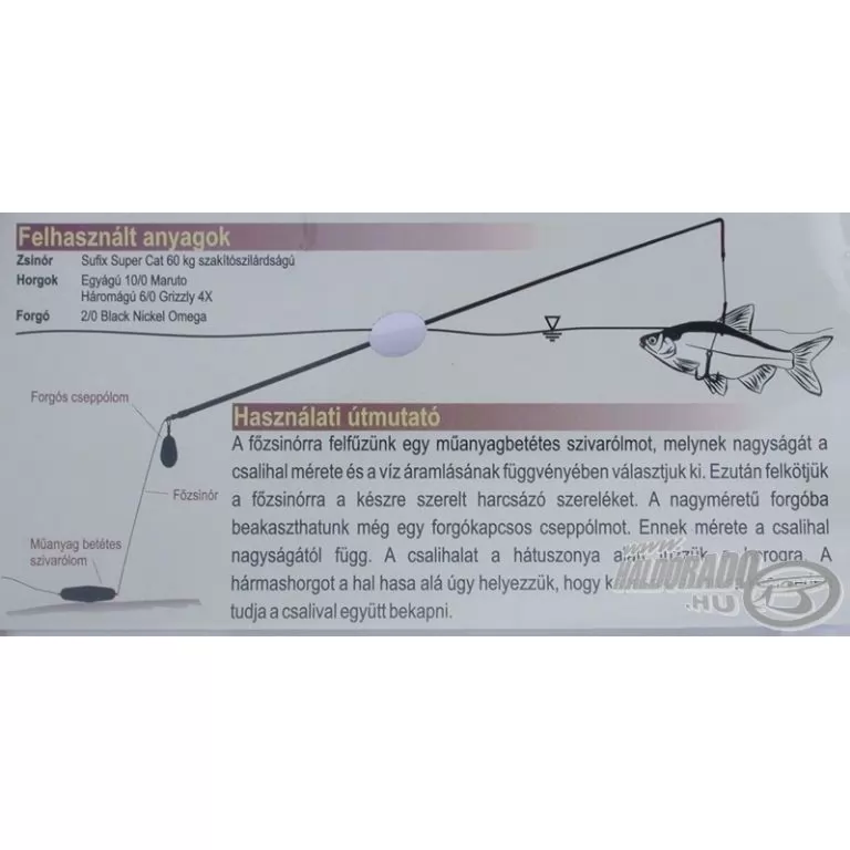 Koós Ferenc Felszíni harcsázó úszó szerelékkel 85 g / 2