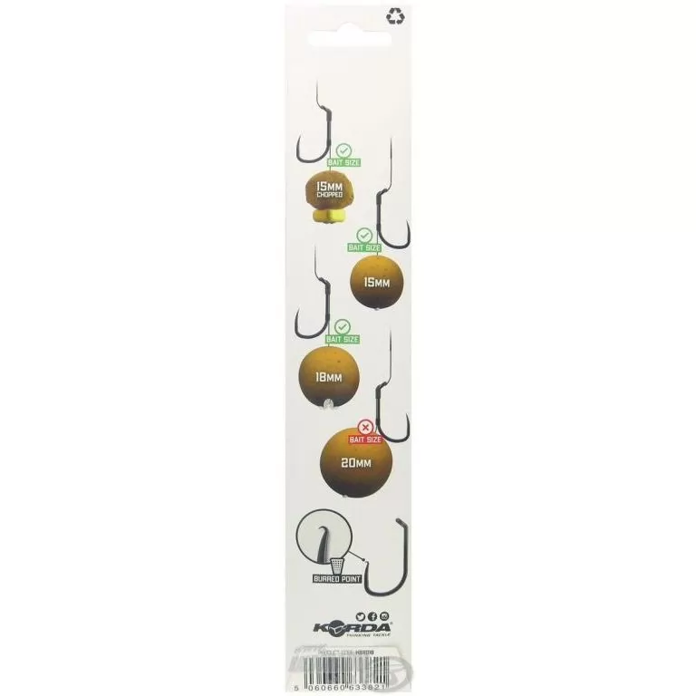 KORDA Basix Wide Gape B előkötött horog - 4 / 2