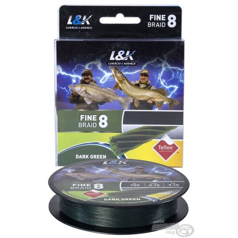 L&K Fine Braid 8 Dark Green - 0,08 mm