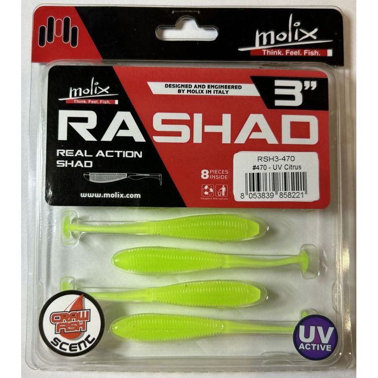 MOLIX RA SHAD 7,6 cm - UV Citrus