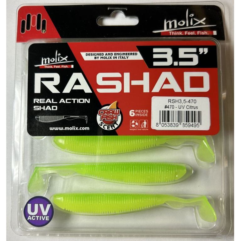 MOLIX RA SHAD 8,9 cm - UV Citrus