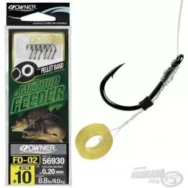 OWNER FD-02 Method Feeder előkötött monofil előke pellet karikával - 10 / 0,20 mm
