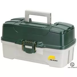 PLANO 3 Tray MTLC Green/Off White szerelékes láda