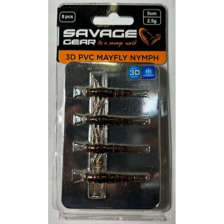 SAVAGE GEAR 3D TPE Mayfly Nymph 5 cm 2,5 g - Brown Glitter