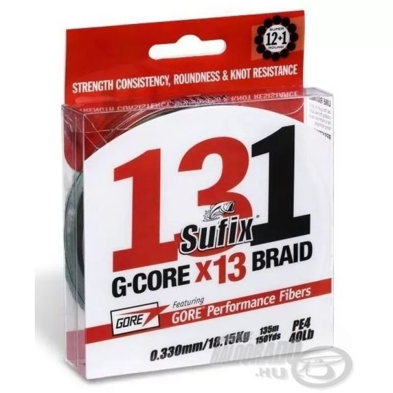 SUFIX 131 G-Core X13 Braid Green 150 m - 0,148 mm / 1